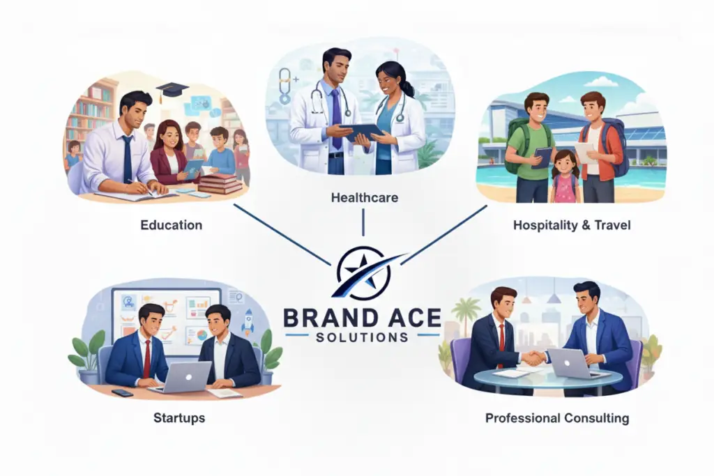 Brand Ace Solutions connecting education, healthcare, hospitality, startups and professional consulting industries